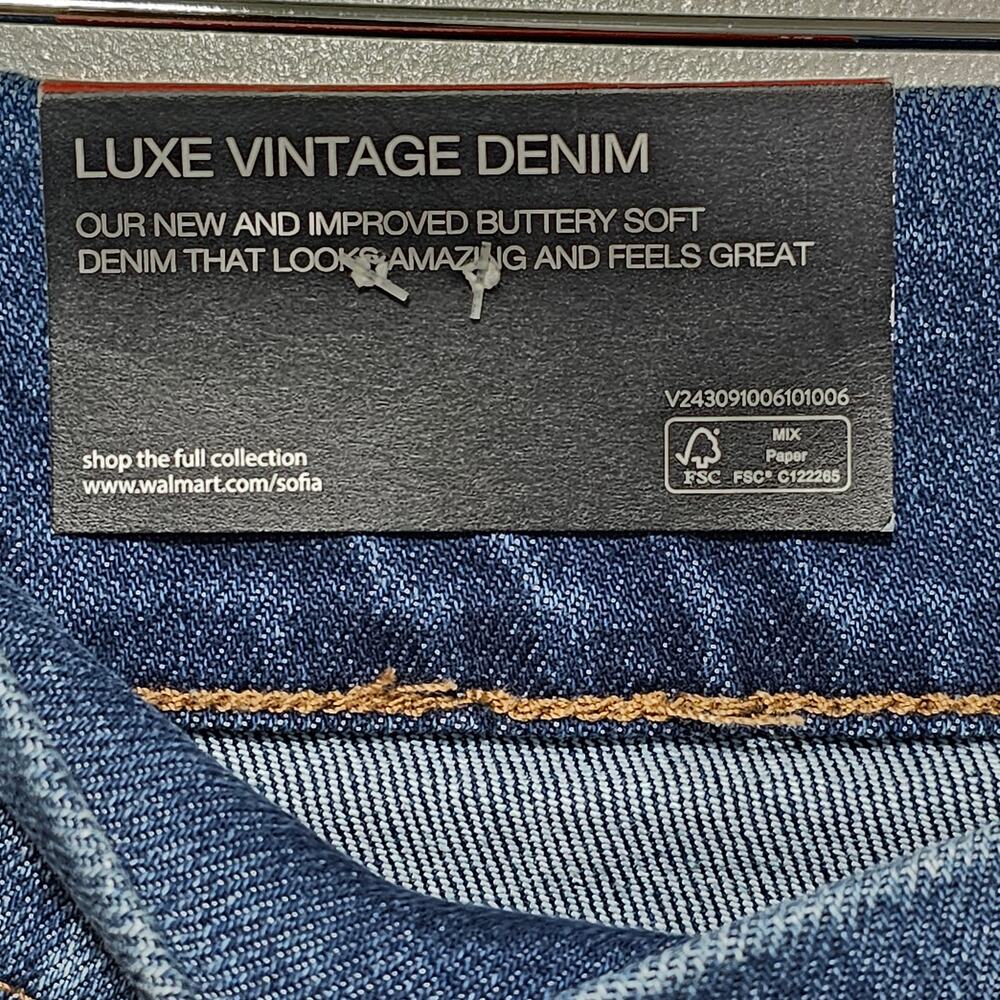 Sofia by Sofia Vergara Margot Wide Leg Jeans Women's Sz 12 Stretch High Rise NWT - Picture 4 of 11